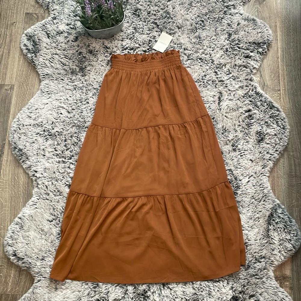 Bohme rust colored maxi skirt S/M NWT